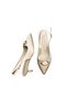 Women's Beige Satin Medium Heel Stiletto Buckled New Season Hk1095 - 5