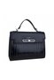 Black Metal Lockable Women's Clutch Bag |   Black Mt1503 - 6