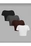 Women's 4-Pack Corded Fabric Ribbed Knit Cotton Pack Body-Hugging Square Collar Cropped T-Shirt - 2