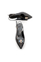 Women's Black Satin Medium Heel Stiletto Buckled New Season Hk1096 - 4