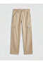 Xside beige standard fit men's cargo pants - 5