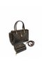 Original Women's Hand & Shoulder Bag with Gold Detail, Special Design Bag + Matching Wallet Set 22X28 cm
