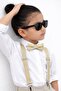 Children's Trouser Hanger Bow Tie Set+Gold Glittery Design 1-12 Years Unisex Use - 3