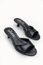 Gemma Flora Women's Thin Heeled Slippers 00122604 Black Rustic