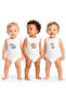 Unisex Baby Athlete Bodysuit Rib Knit 100% Cotton Minimal Drawing Printed