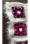 Purple Crochet Square Motif Y Wool Cardigan - 8