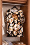 Large Size Women's Line Patterned Relaxed Fit T-Shirt 42-58 Modern Stylish Design - 2