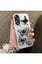Silicone Edge Hard Back Anti Fall Phone Case Butterfly Patterned Compatible with Oppo A60 - 2