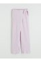 Lilac elastic waist trousers with tie detail for girls - 3