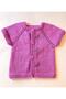 Baby Hand Knitted Vest Lilac -Pink Thread with Glittery Butterfly Decorations 1 Year Old