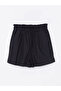 LCW Women's Shorts with Elastic Waistband, Plain Linen Blend - 5