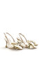 Women's Beige Medium Heel Stiletto Satin Bow New Season F6172 - 3