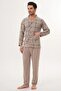 Long Sleeve Men's Pajama Set, Plaid Pieces, Shirt Collar Pieces
