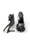 Women's Black Medium Heel Stiletto Satin Bow New Season F6172