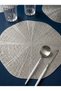 Set of 6 Silver Laser Cut Textured Placemat - 2