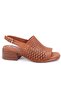 Dza07-9971815 Taba Günlük Orthopedic Block Heel Pcs Leather Women Sandals - 3