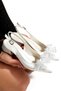Z008. Bow Detail Short Heel Open Back Women's Shoes Fashionable and Comfortable - 3