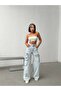 TREND HIGH WAIST SPECIAL DESIGN WIDE LEG JEAN RIPPED BAGGY PALAZZO PANTS - 7