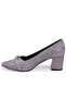 Dza07-26890 Platinum Block Heel Classic Women's Shoes - 3