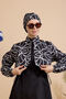 Women's Hijab Swimsuit 5-Piece Set - Half-Covering Zippered.. - 4
