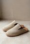 Men's Terra Handmade Beige Faux Leather Powder Espadrilles Slipper