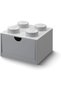 LEGO Desk Drawer 4 , storage box (grey, knobs)