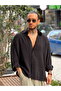 Oversized Basic Modal Shirt Black