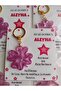 Star Themed Card Gift Keychain (5 Pieces) Birthday/Baby Shower/Mevlüt Gift - 5