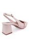 Dza07-1296038 Beige 6.5 cm Thick Heeled Classic Women's Shoes - 4