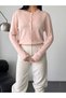 Lace Collar and Sleeve Detail Button Knitwear Cardigan & Blouse