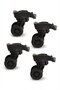 Suitcase Wheel Black Color Black Rim Double Wheel 4 Pieces