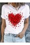 Red Heart Pattern Printed Premium Oversized T-Shirt