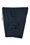 Men's Large Size K Cargo Pocket I Denim Shorts Suitable for 118-176 kg People Navy Blue - 4