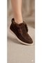 Dana Suede Casual Loafers Women's Shoes with Feathers