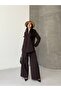 Women's Cape Shawl Detailed Design Jacket Trousers Suit - 7