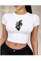 White Babby Tee Flower Custom Design
