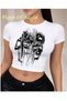 White Babby Tee Ghostly Faces Custom Design
