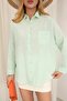 Women's Linen Oversized Shirt, Long and Comfortable Cut, Pocketed Buttons, Stylish Model Suitable for Hijab Combination. - 6