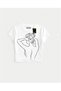 White Babby Tee Women's Drawing Custom Design - 2