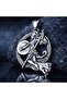 Stainless Steel Ancient Greek Mythology Athena Warrior Pendant with Large & Small Size Options - 2