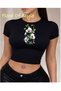 Black Babby Tee Pandas Custom Design