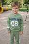 Boy's Transitional Tracksuit Set Sweatshirt Bottoms Cotton Pieces Two Yarns Casual Combination 2-3-4-5 Years Old - 2