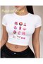 White Babby Tee Emoji Pink Custom Design