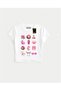 White Babby Tee Emoji Pink Custom Design - 2