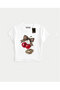 White Babby Tee Cherry Ribbon Lip Special Design - 2