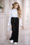 Girl's Pants and Shirt Bag Piece Set with Buckle - 3