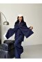 Women's Cape Shawl Detailed Design Jacket Trousers Suit - 8