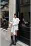 Women's Jacket with Shawl Front and Tie Detail - 4