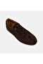 Men's Brown Rubber Laced Casual Suede Sports Shoes - 7