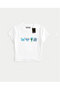 White Babby Tee Cloud Heart Lekelebek Special Design - 2